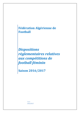 feminin - Ligue Régionale d`Alger