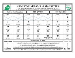 1 - Jamiat-Ul-Ulama of Mauritius