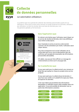 Collecte de donn&eacute;es personnelles