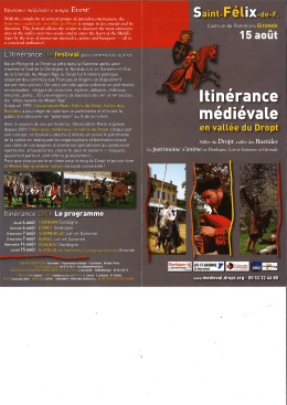 Itinérance médiévale St Félix de Foncaude 15-08-2016