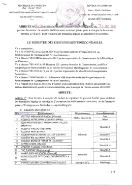Cliquer ici pour Télécharger les arrêtés.