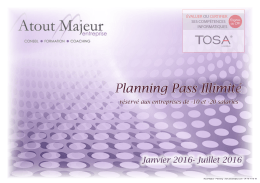 Planning Pass Illimité