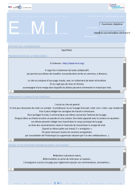 epad : outil d`écriture collaborative - Académie de Clermont