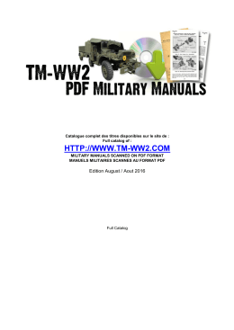 Catalogue Novembre 2010 - TM