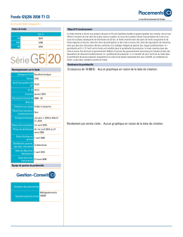 Fonds G5|20i 2036 T1 CI - Funds CI