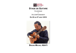 stage de guitare - Centre de la Voix Rhône
