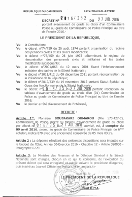 è p - Présidence de la République du Cameroun