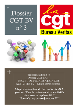 Dossier CGT BV n° 3 - Espace d`expression des salariés de Bureau