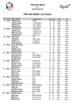D&eacute;parts - Domaine du Mont D`Arbois