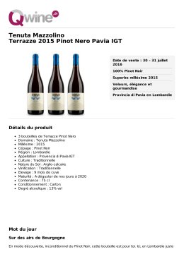 Tenuta Mazzolino Terrazze 2015 Pinot Nero Pavia IGT