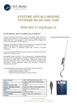 SYSTEME WIFI M.C-MARINE EXTREME WLAN USB 15dB IEEE
