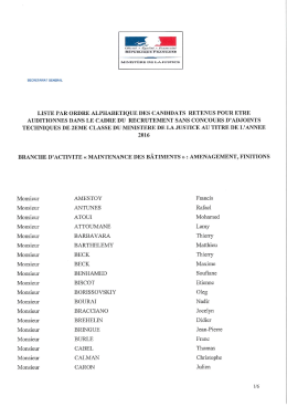 Maintenance des bâtiments - Justice / Métiers et concours