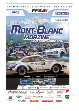 Règlement 37eme Rallye Mont Blanc Morzi[...]