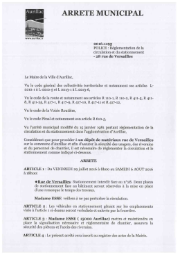 Page 1 : ARRETE MUNICIPAL ::::: 2016
