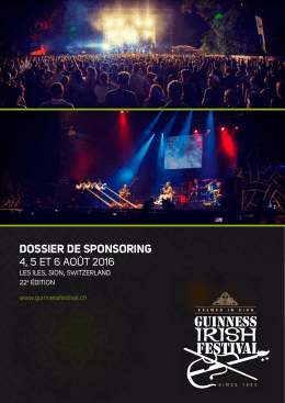 dossier de sponsoring - Guinness Irish Festival