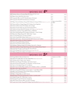 Page 1 Moins De 4e AOP Coteaux varois en Provence Rosé 2015