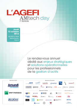 Programme de L`AGEFI AMtech day