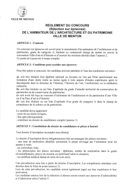 R&eacute;glement pdf - 174 Ko - Minist&egrave;re de la Culture et de la
