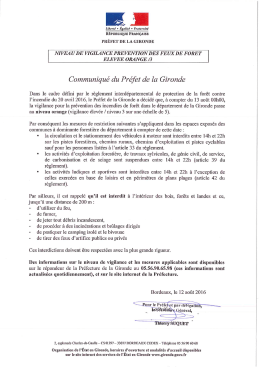 T&eacute;l&eacute;charger le Communiqu&eacute; du Pr&eacute;fet de la Gironde.
