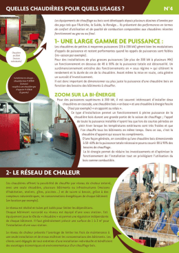 quelles chaudi&euml;res pour quels usages