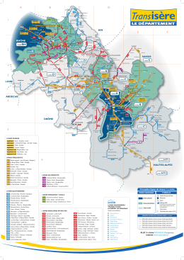 Plan de poche du réseau Transisère 2016-2017