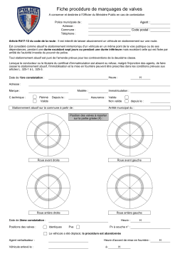 Fiche procédure de marquages de valves