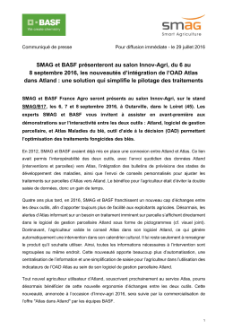 Lire le communiqué de BASF France Agro