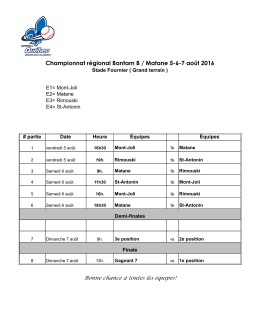 Championnat régional Bantam B / Matane 5-6