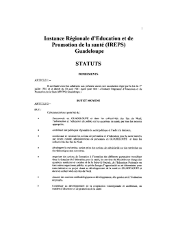 Téléchargez nos statuts