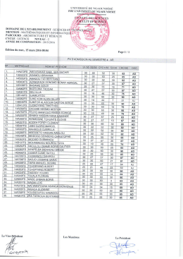 PV d`admission au semestre 4
