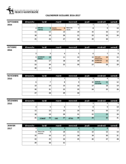 calendrier scolaire 2016-2017