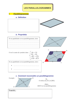 LES PARALLELOGRAMMES