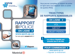 trois types de rapports admissibles