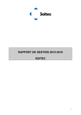 RAPPORT DE GESTION 2015