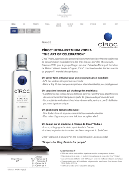 cîroc™ ultra-premium vodka : “the art of