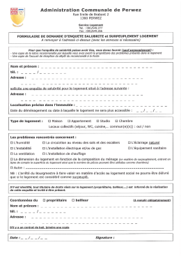 formulaire salubrite