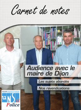 Audience avec le maire de Dijon - Unsa