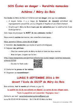 Lire l`information - M&eacute;ry-&egrave;s-Bois