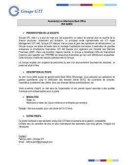 en alternance Back Office Offre assistant(e) en