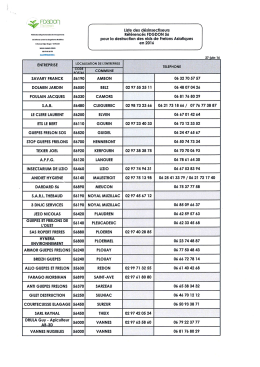 Liste desinsectiseurs - Commune de Saint