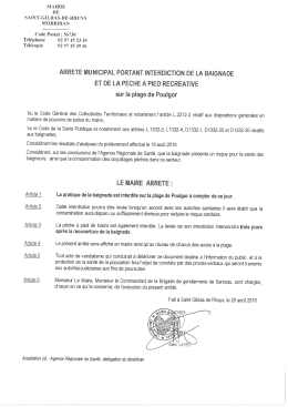 Interdiction baignade et p&ecirc;che &agrave; - Mairie de Saint