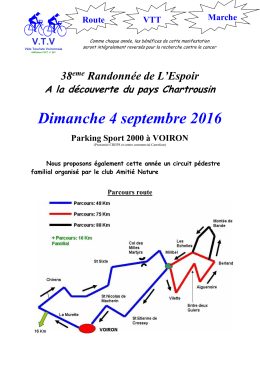 Dimanche 4 septembre 2016 - Vélo Touriste Voironnais