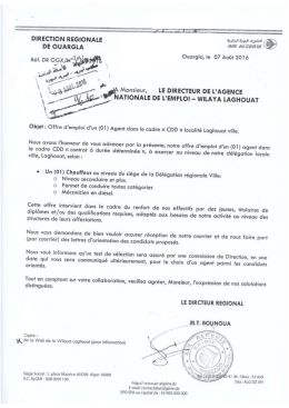 Page 1 № №rd" DIRECTION REGIONALE