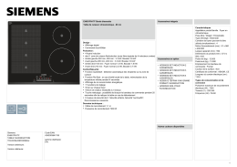 Siemens EH651FN17F TABLE FLEXINDUCTION TOUCHSLIDER