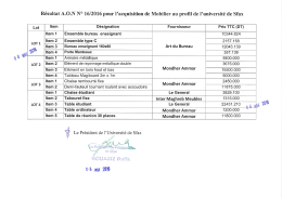 Résultat - Université de Sfax