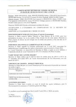 Page 1 Commune de Lullin/CM du 28/07/2016 COMPTE