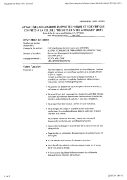 Visualiser l`annonce