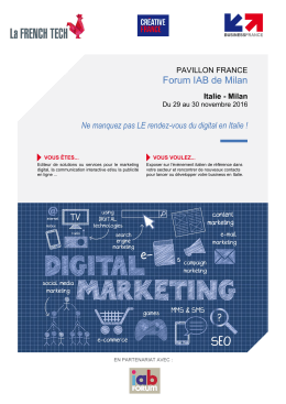Plaquette IAB 2016 - Business France – Tech et services