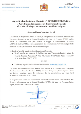 Télécharger l`avis d`Appel à Manifestation d`Intérêt (en français)