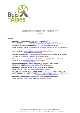 Version PDF. - Bois des Alpes